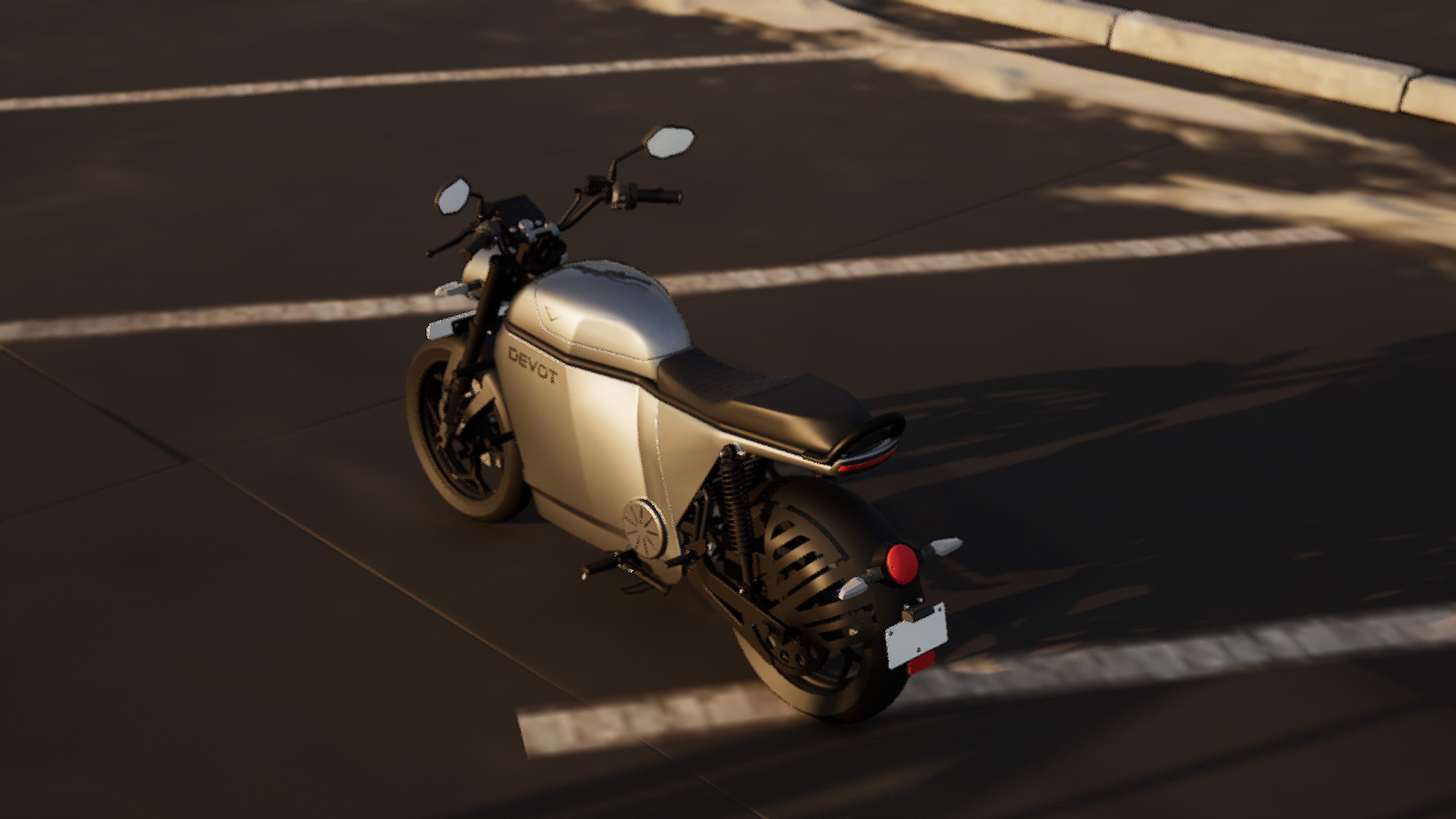 Retro Modern Electric Motorcycle